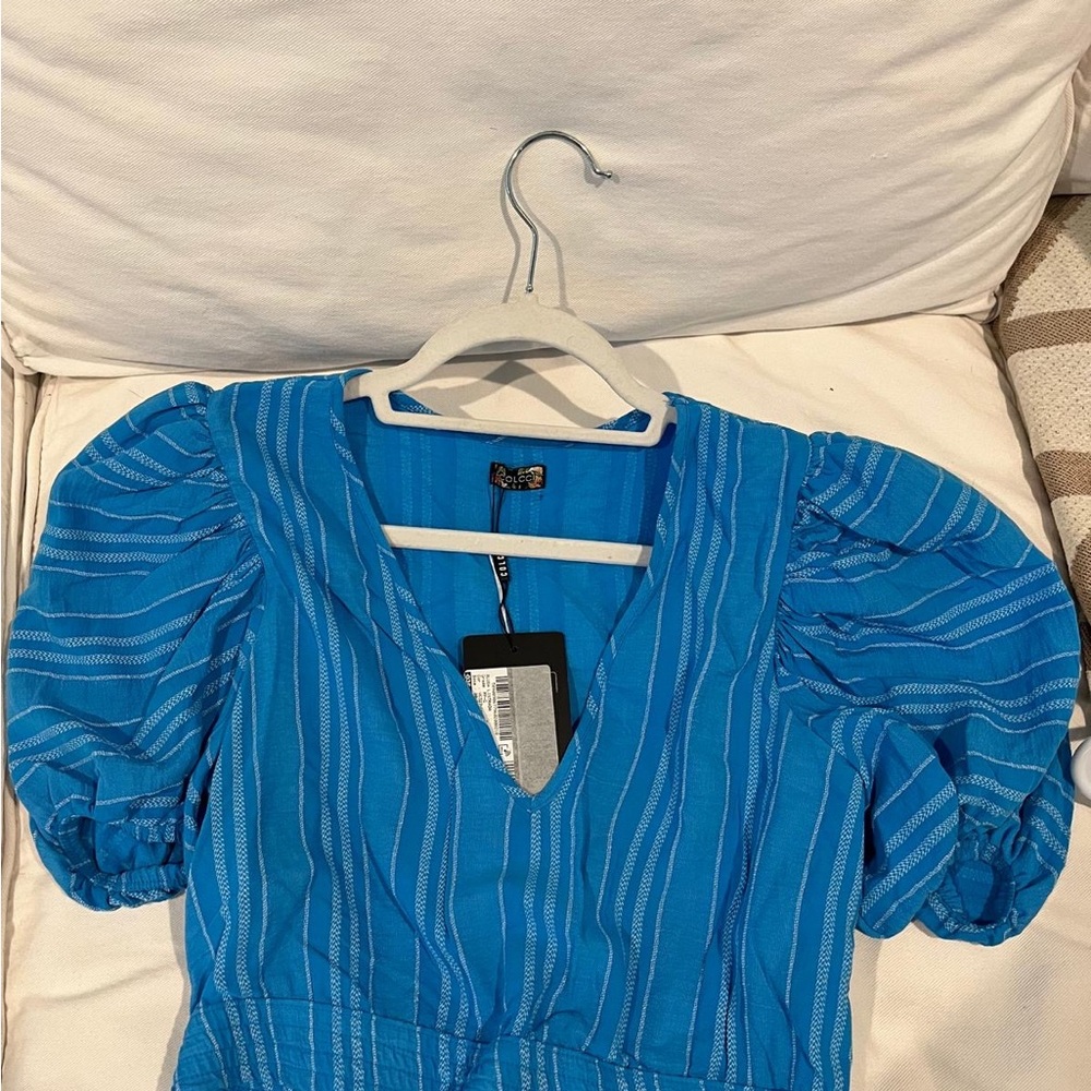 Chic Blue Striped Blouse